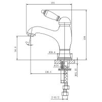 Смеситель для раковины Caprigo Adria-Uno Хром арт-02-520-crm — фото 2, Смесители для раковины