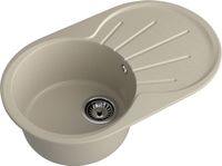 GRANFEST Мойка RONDO 750L 1-чаша+крыло 750*460мм терракот арт.GF- арт-R-750L топаз — фото 1, Кухонные мойки