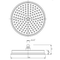 Верхний душ Caprigo Parts Хром арт-99-502-crm — фото 2, Верхние души