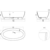 Ванна из искусственного камня Salini Alda Nuova 178х92 Белая глянцевая арт-101911G — фото 9, Ванны из искусственного камня