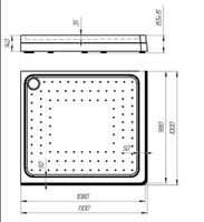 Акриловый поддон для душа Radomir 110x100x17 L Белый арт-1-11-0-1-0-123 — фото 2, Акриловые душевые поддоны