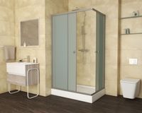 Душевой уголок Niagara Eco NG-012-14Q (120х80х195) низкий поддон(13см),стекло матовое,2 места арт-_0121422Q — фото 3, Прямоугольные душевые уголки