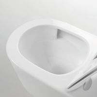 Унитаз Iberica Blanca Bilbao Mini подвесной Белый с сиденьем Микролифт арт-IB.BLM.234.1B1 — фото 2, Подвесные унитазы