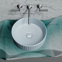 Раковина-чаша Ceramicanova Element 36 Серо-голубая матовая арт-CN6057MHL — фото 12, Раковины накладные