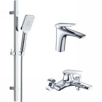 Товар: Комплект смесителей Bond Cube Хром арт-B03-5300 - фото 1 Комплект смесителей Bond Cube Хром арт-B03-5300 — фото 1, Готовые комплекты для ванной комнаты