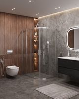 Душевой уголок CEZARES арт-MOLVENO-RH-2-110/80-C-Cr-IV — фото 1, Асимметричные душевые уголки