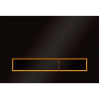 Клавиша смыва KK POL M08 V4 Черная матовая Золото матовое арт-SPP/012/0/K — фото 1, Кнопки смыва