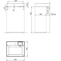Раковина Azario Sharp 60 на стиральную машину Белая арт-CS00078298 — фото 3, Раковины на стиральную машину
