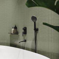 Душевая система Iddis Ray Черная матовая арт-RAYBL03i68 — фото 2, Встраиваемые душевые комплекты