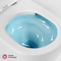 Унитаз подвесной безободковый с сиденьем CEZARES LINER арт-CZR-3808-53-TH-TOR/SC — фото 9, Подвесные унитазы