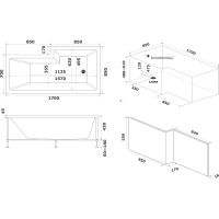 Акриловая ванна Bas Эсте 170x85 R без гидромассажа арт-В 00124 — фото 5, Акриловые ванны