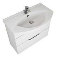 Товар: Тумба LAGUNA PLUS, 105 см, подвесная/напольная, 2 ящика, с опорами, белый глянец арт-99.0108 - фото 3 Тумба LAGUNA PLUS, 105 см, подвесная/напольная, 2 ящика, с опорами, белый глянец арт-99.0108 — фото 3, Тумбы под раковину