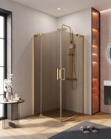 Душевой уголок CEZARES арт-SLIDER-A-2-100/110-BR-BORO — фото 1, Квадратные душевые уголки