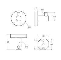 Крючок CEZARES арт-RELAX-HK-GM — фото 2, Крючки для полотенец