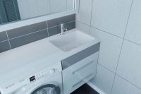 Раковина Madera Kamilla 120 R с местом под стиральную машину Белая арт-4627173210010 — фото 3, Раковины встраиваемые сверху