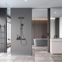 Товар: Душевая система AQUAme Черная арт-AQM8010B - фото 3 Душевая система AQUAme Черная арт-AQM8010B — фото 3, Душевые стойки