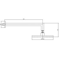 Верхний душ E.C.A. Tiera Черный матовый арт-102145031C1EX — фото 2, Верхние души