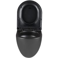 Унитаз Lemark Glazer подвесной Черный матовый с сиденьем Микролифт арт-9612004 — фото 15, Подвесные унитазы