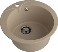 GRANFEST Мойка RONDO 480 1-чаша D-475мм песочный арт.GF- арт-R-480 песочный — фото 1, Кухонные мойки
