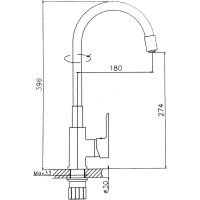 Смеситель для кухни Haiba Белый Хром арт-HB70113-8 — фото 3, Смесители для кухни