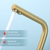 Смеситель для кухни Raglo Золото матовое арт-R81.61.03 — фото 2, Смесители для кухни