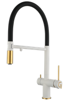 Rivelato Смеситель для кухни Adria U-обр. гибкий излив с краном питьевой воды D-35мм brina oro арт арт-1523517 brina oro — фото 1, Смесители для кухни