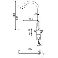 Товар: Смеситель для кухни Maretti Project Хром Черный арт-PC31RGZ32 - фото 3 Смеситель для кухни Maretti Project Хром Черный арт-PC31RGZ32 — фото 3, Смесители для кухни