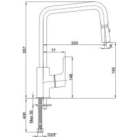 Смеситель для кухни E.C.A. Luna Хром арт-102118049EX — фото 2, Смесители для кухни