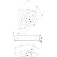 Акриловая ванна Bas Имейджен 139х139 без гидромассажа арт-В 00056 — фото 2, Акриловые ванны