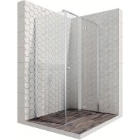 Душевой уголок Ambassador Diamond 120х80 профиль Хром стекло прозрачное арт-12011104R — фото 1, Прямоугольные душевые уголки