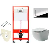 Комплект унитаза Ceramicanova Forma CN3009 с инсталляцией Tece Profil 9400412 с сиденьем Микролифт и арт-CN3009+9400412 — фото 1, Комплекты унитаз + инсталляция