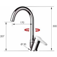 Смеситель для кухни Remer Winner Хром арт-W42B — фото 2, Смесители для кухни