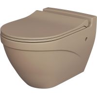 Унитаз Ambassador Nord подвесной Темно-бежевый матовый без сиденья арт-133T20501 — фото 1, Подвесные унитазы