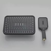 Душевая система ALMAes GaLaxy с термостатом Черная матовая арт-SDI-1801 — фото 3, Душевые стойки