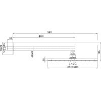 Верхний душ Bossini Cosmo Черный матовый арт-H69598I.073 — фото 2, Верхние души
