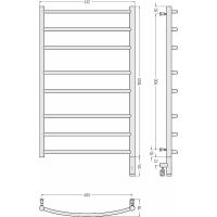 Электрический полотенцесушитель Сунержа Галант 3.0 1000x600 R Черный матовый арт-31-5801-1060 — фото 3, Электрические полотенцесушители
