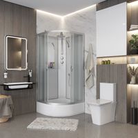 Душевая кабина Niagara Classic NG-3301-14BKT (90х90х210) средний поддон(26см),стекло матовое,4 места арт-33011424BKT — фото 3, Душевые кабины