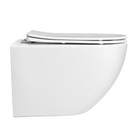 Унитаз подвесной безободковый AQUATEK ЕВРОПА 525*360*320 мм, белый матовый, горизонтальный арт-AQ1901-MW — фото 7, Подвесные унитазы