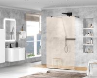 Душевая перегородка CEZARES арт-LIBERTA-L-2-110-BR-NERO — фото 2, Душевые перегородки