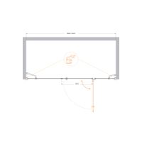 Душевая дверь CEZARES арт-VERONA-W-B-13-60+60/40-C-Cr — фото 3, Распашные душевые двери