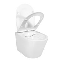 Унитаз подвесной безободковый AQUATEK ВЕГА 525*360*320 мм, белый матовый, горизонтальный в арт-AQ1905-MW — фото 3, Подвесные унитазы