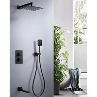 Душевая система ALMAes Weber Черная матовая арт-TVZ-0808 — фото 1, Встраиваемые душевые комплекты