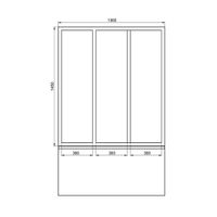 Шторка на ванну Bas Лима 130 профиль Белый стекло прозрачное арт-ШТ00068 — фото 4, Шторки для ванной раздвижные