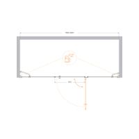 Душевая дверь CEZARES арт-VERONA-W-B-13-60+60/60-P-Cr-R — фото 2, Распашные душевые двери