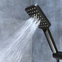 Душевая система Bond Cube с термостатом Черная матовая арт-B03-9488 — фото 5, Душевые стойки