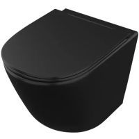 Унитаз Owl 1975 Vind Cirkel-H подвесной Черный матовый с сиденьем Микролифт арт-OWLT190305 — фото 1, Подвесные унитазы