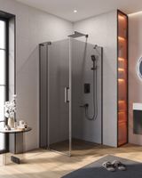 Душевой уголок CEZARES арт-SLIDER-AH-1-90-80/90-GRIGIO-GM — фото 1, Прямоугольные душевые уголки