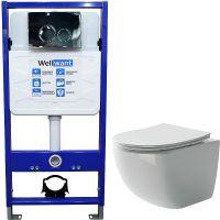 Комплект унитаза Ceramicanova Forma CN3009 с инсталляцией WellWant Standart 50 WWISI1110B с сиденьем арт-CN3009+WWISI1110B — фото 1, Комплекты унитаз + инсталляция