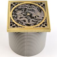 Душевой трап Bronze de Luxe Дракон с решеткой Бронза арт-21986-57 — фото 3, Трапы для душа