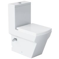 Унитаз моноблок Laguraty 2192AС  с бидеткой с бачком и сиденьем Микролифт арт-2192AC — фото 1, Напольные унитазы